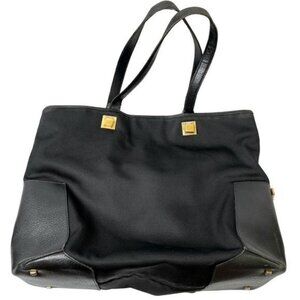 Salvatore Ferragamo BK-21 1986 gold hardware black leather & nylon bag